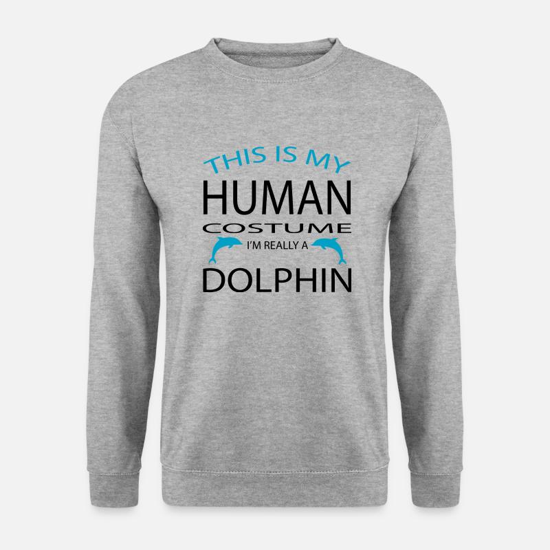 Dolphin Delfin - Unisex Pullover - Weißgrau meliert