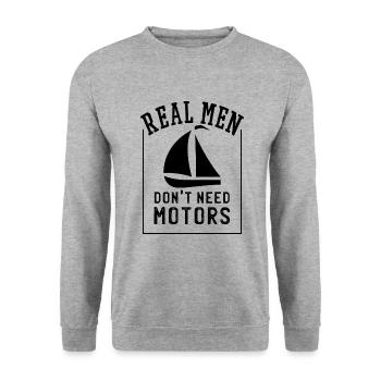 Bateau propriétaire de bateau voile voile bateaux naviguer - Sweat-shirt Unisexe - gris chiné - Devant - Alina (178cm) & Michal (187cm)