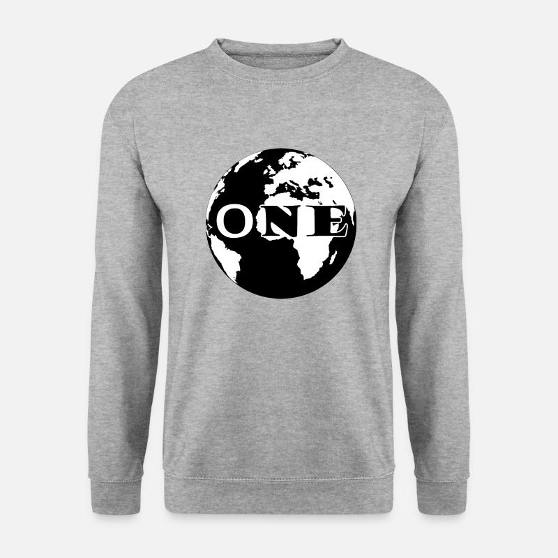 Planet Earth - Unisex Pullover - Weißgrau meliert