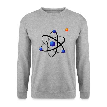 Free Electron NASA Style - Unisex Pullover - Weißgrau meliert - Vorne - Alina (178cm) & Michal (187cm)