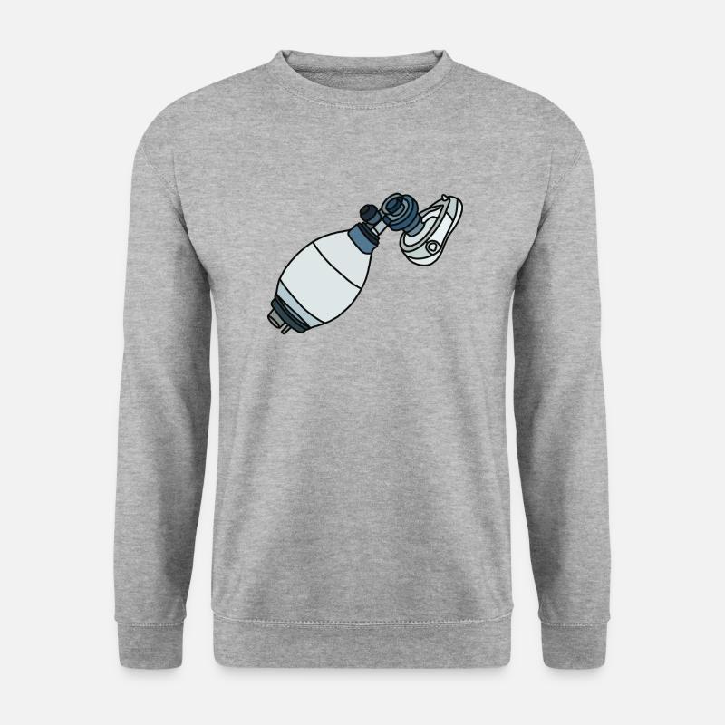 Beatmungsbeutel - Unisex Pullover - Weißgrau meliert