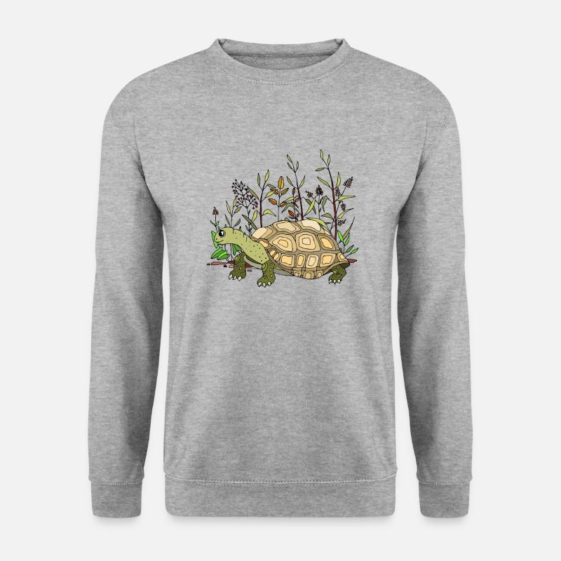 Schildkröte - Unisex Pullover - Weißgrau meliert