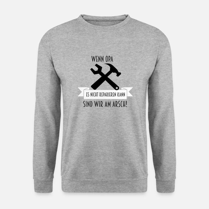 OPA - Unisex Pullover - Weißgrau meliert