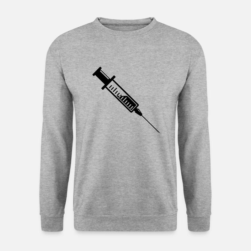 Spritze, ich bin durch! - Unisex Pullover - Weißgrau meliert