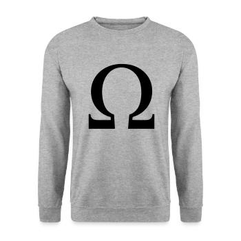 Omega - Unisex Sweatshirt - salt & pepper - Front - Alina (178cm) & Michal (187cm)