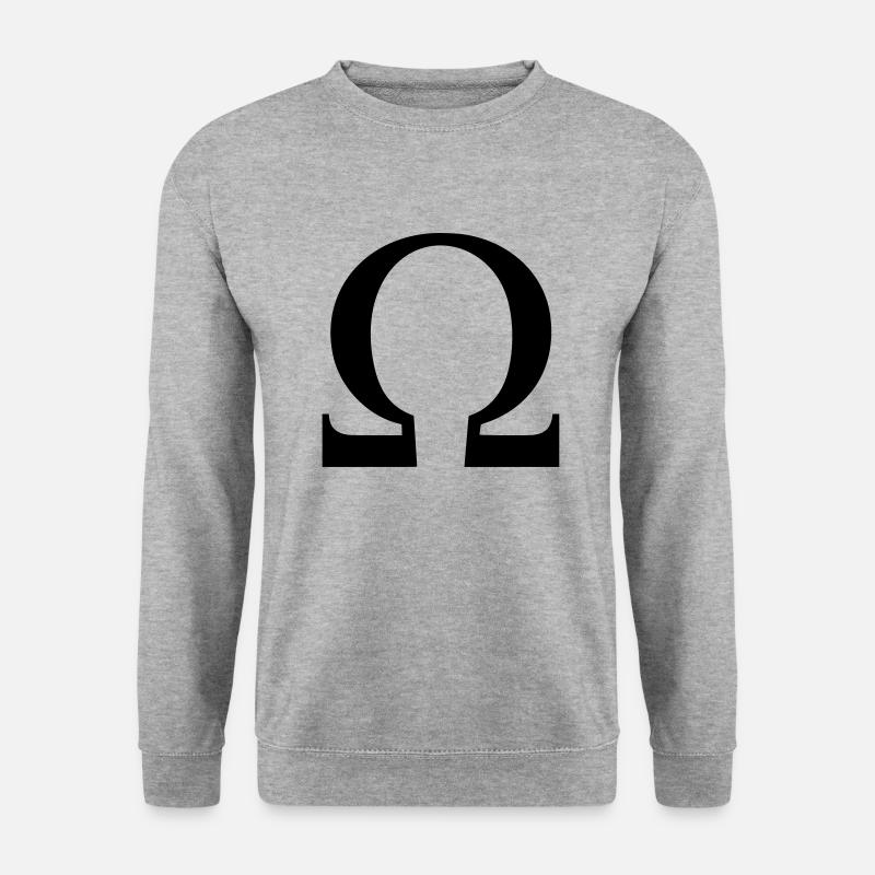 Omega - Unisex Pullover - Weißgrau meliert