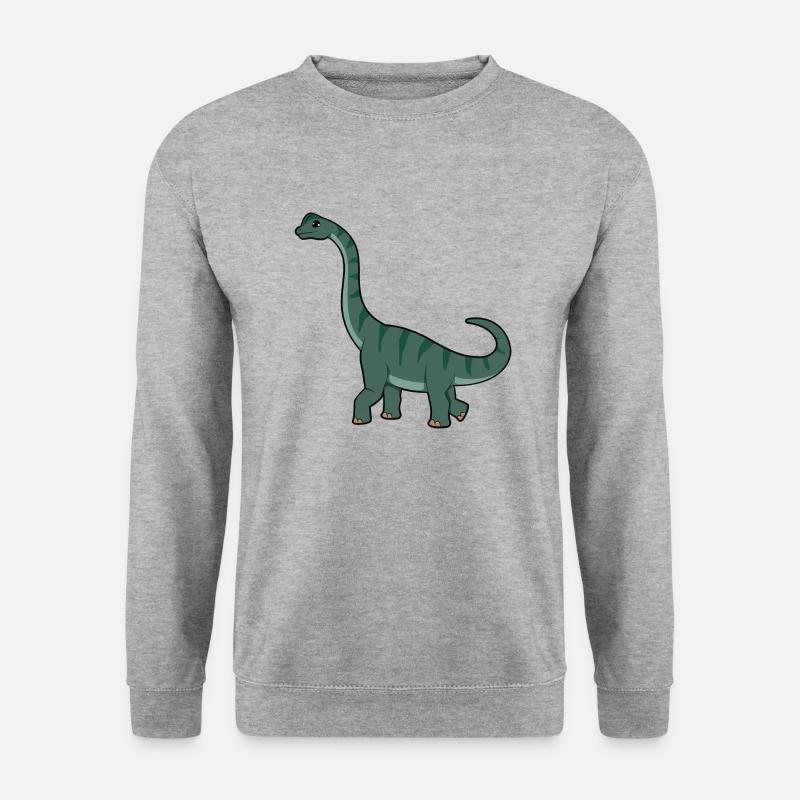 Brachiosaurus - Unisex Pullover - Weißgrau meliert