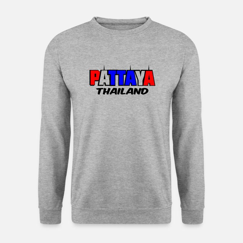 Pattaya Thailand - Unisex Pullover - Weißgrau meliert