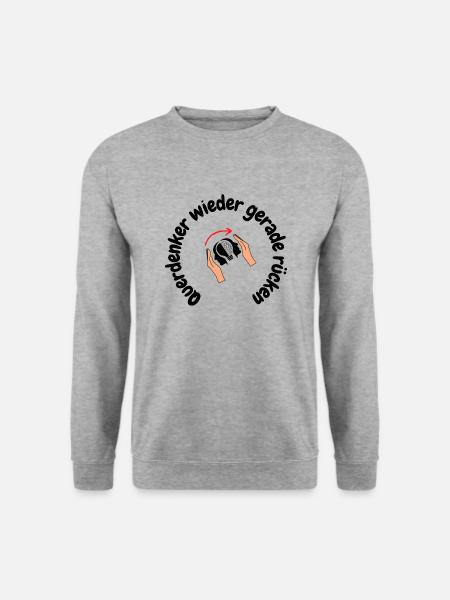Querdenker wieder gerade rücken - Unisex Pullover - Weißgrau meliert