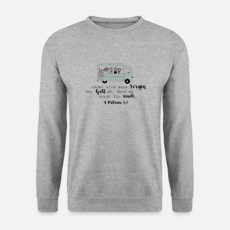 Sorgenbus - Unisex Pullover - Weißgrau meliert