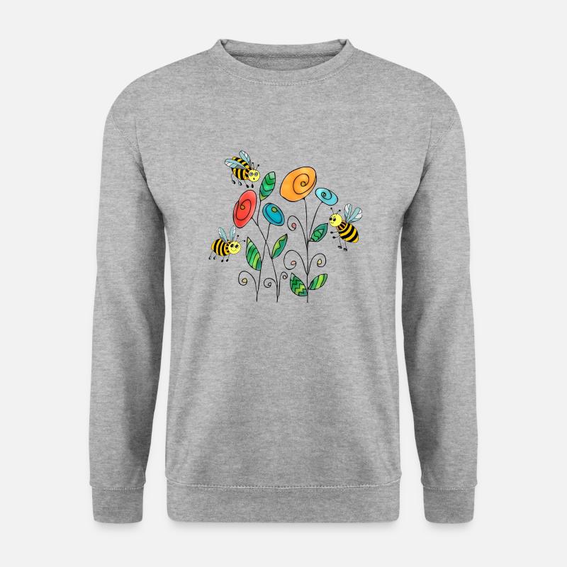 Insekten - Unisex Pullover - Weißgrau meliert