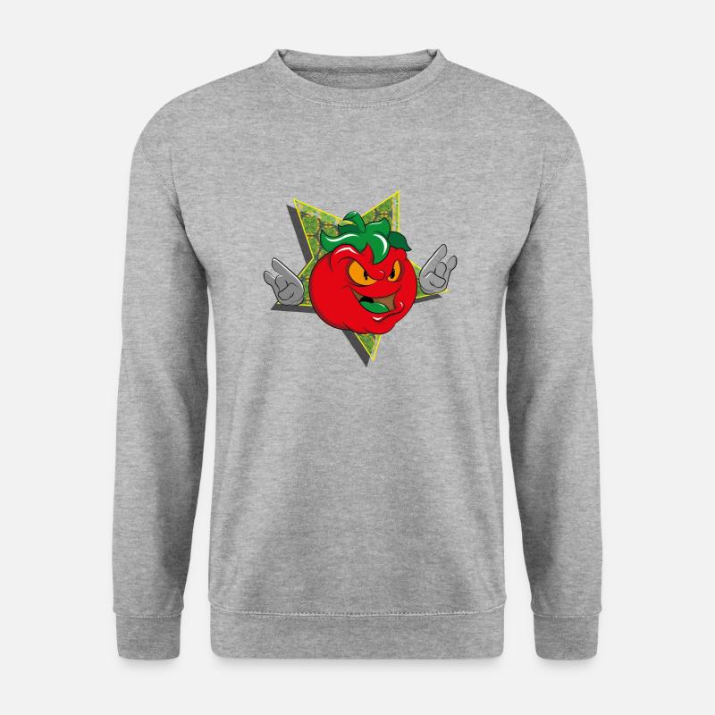 mr tomato - Unisex Pullover - Weißgrau meliert