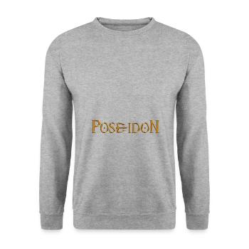 Poséidon or relief - Sweat-shirt Unisexe - gris chiné - Devant - Alina (178cm) & Michal (187cm)