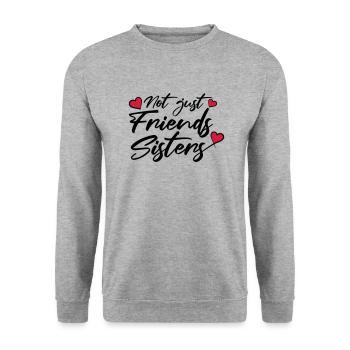 Hearts Friends Sisters - Unisex Sweatshirt - salt & pepper - Front - Alina (178cm) & Michal (187cm)