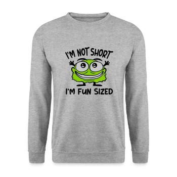 Not short fun sized - Unisex Sweatshirt - salt & pepper - Front - Alina (178cm) & Michal (187cm)