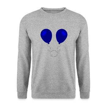 Lufballons Hoffnung - Unisex Pullover - Weißgrau meliert - Vorne - Alina (178cm) & Michal (187cm)