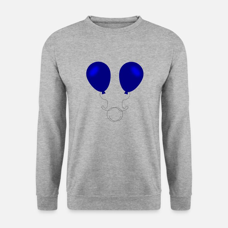 Lufballons Hoffnung - Unisex Pullover - Weißgrau meliert