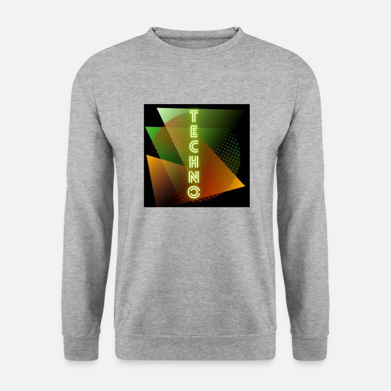 techno logo - Unisex Pullover - Weißgrau meliert