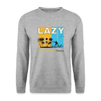 Lazy vacation Florida - Unisex Sweatshirt - salt & pepper - Front - Alina (178cm) & Michal (187cm)