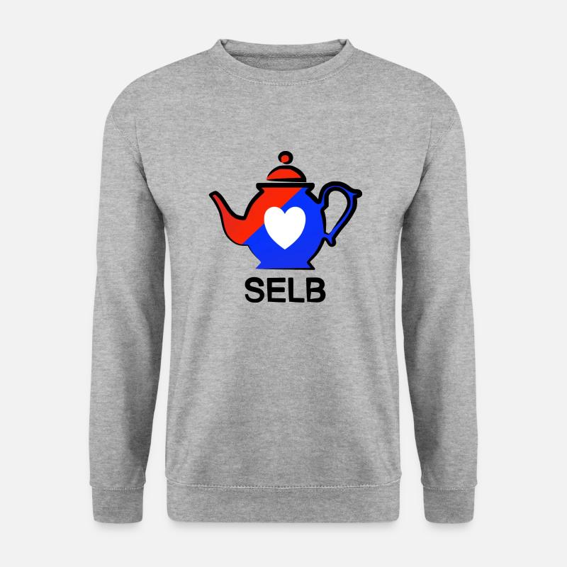 Selb - Unisex Pullover - Weißgrau meliert