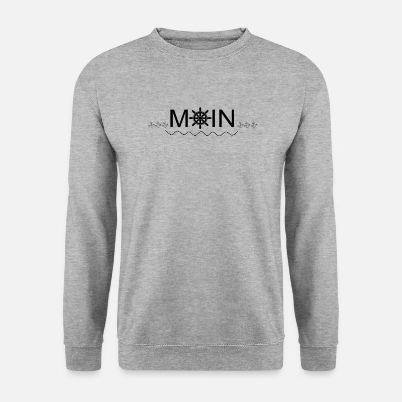 MOIN schwarz - Unisex Pullover - Weißgrau meliert