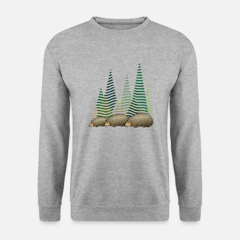 Igel - Unisex Pullover - Weißgrau meliert