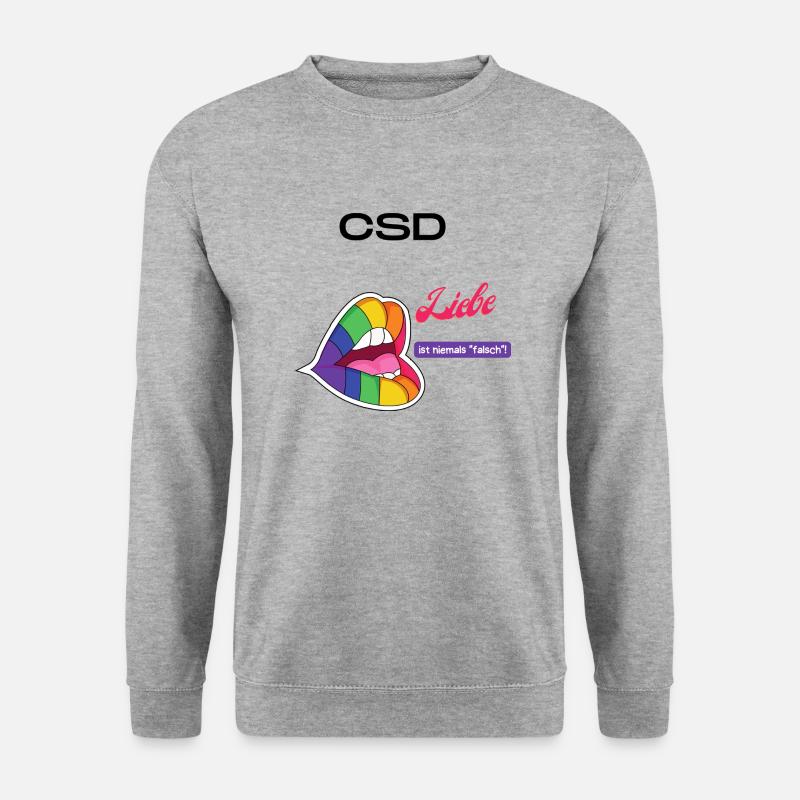 CSD Shirt Pride - Unisex Pullover - Weißgrau meliert