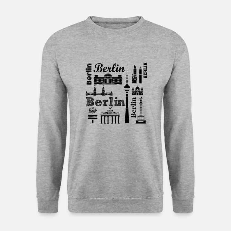 Berlin Berlin Berlin - Unisex Pullover - Weißgrau meliert