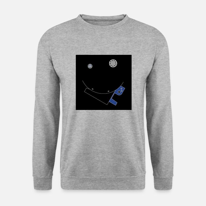 maschinen fragment 2 - Unisex Pullover - Weißgrau meliert