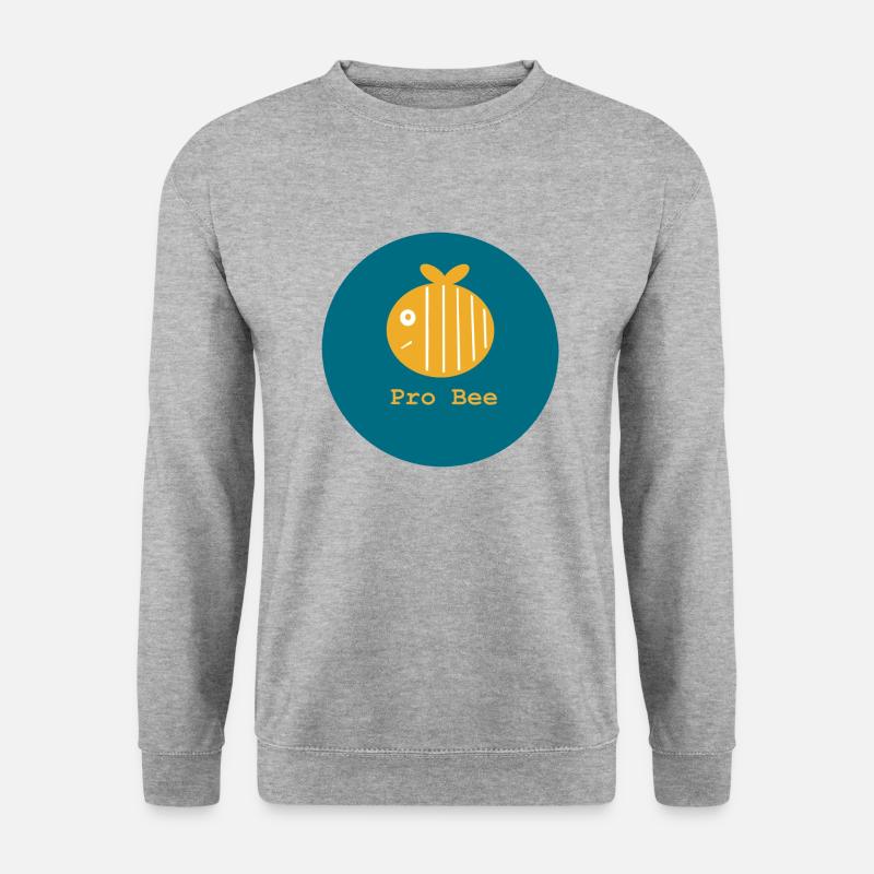 Pro Bee, Pro Biene - Unisex Pullover - Weißgrau meliert
