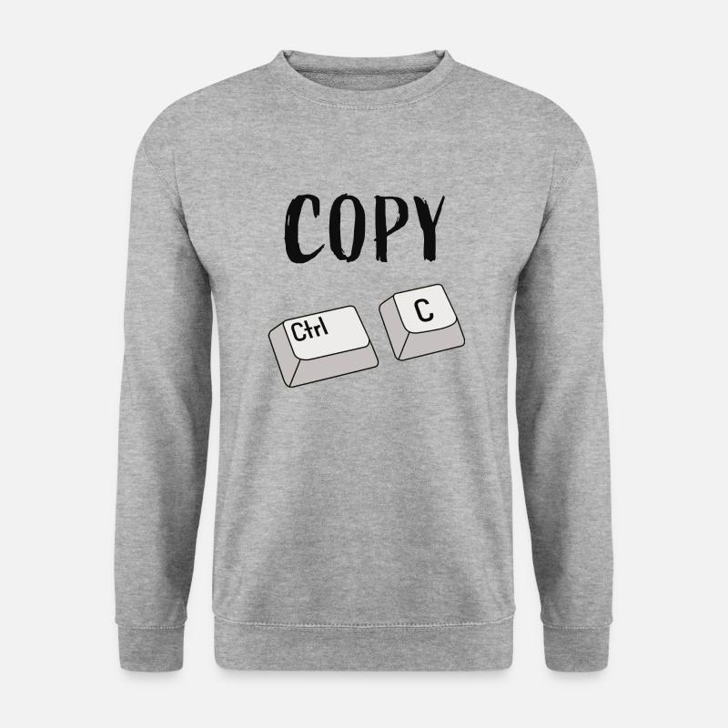 Strg C Kopieren - Unisex Pullover - Weißgrau meliert