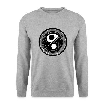Yin Yang Sign Symbol Peace Happiness Vector 15 - Unisex Sweatshirt - salt & pepper - Front - Alina (178cm) & Michal (187cm)