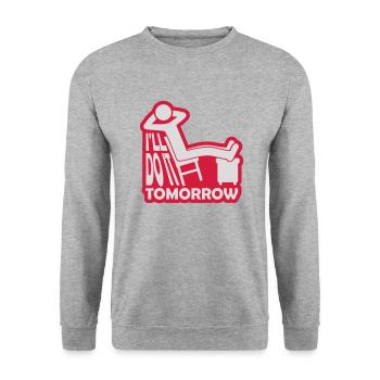 Citation de Do It Tomorrow - Sweat-shirt Unisexe - gris chiné - Devant - Alina (178cm) & Michal (187cm)