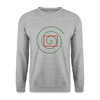 kästchendenken - Unisex Pullover - Weißgrau meliert - Vorne - Alina (178cm) & Michal (187cm)