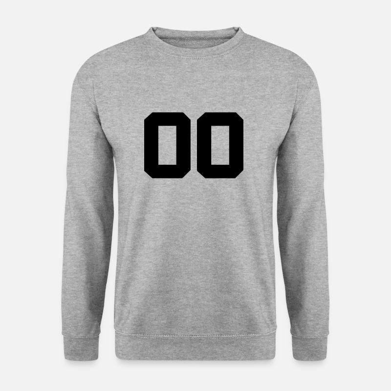 00 Zahlen - Unisex Pullover - Weißgrau meliert