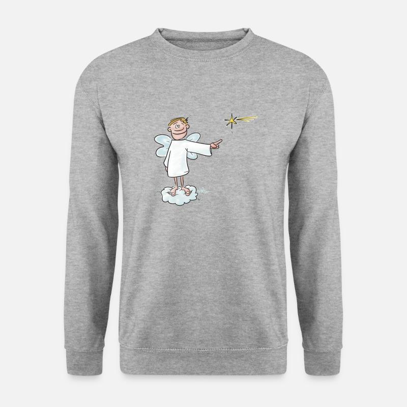 Weihnachtsstern - Unisex Pullover - Weißgrau meliert