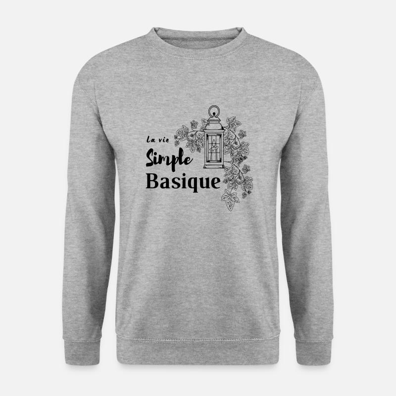 Leben - Unisex Pullover - Weißgrau meliert