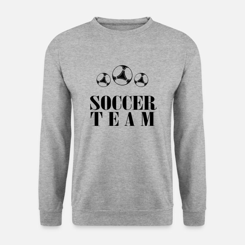 Fußball Soccer - Unisex Pullover - Weißgrau meliert