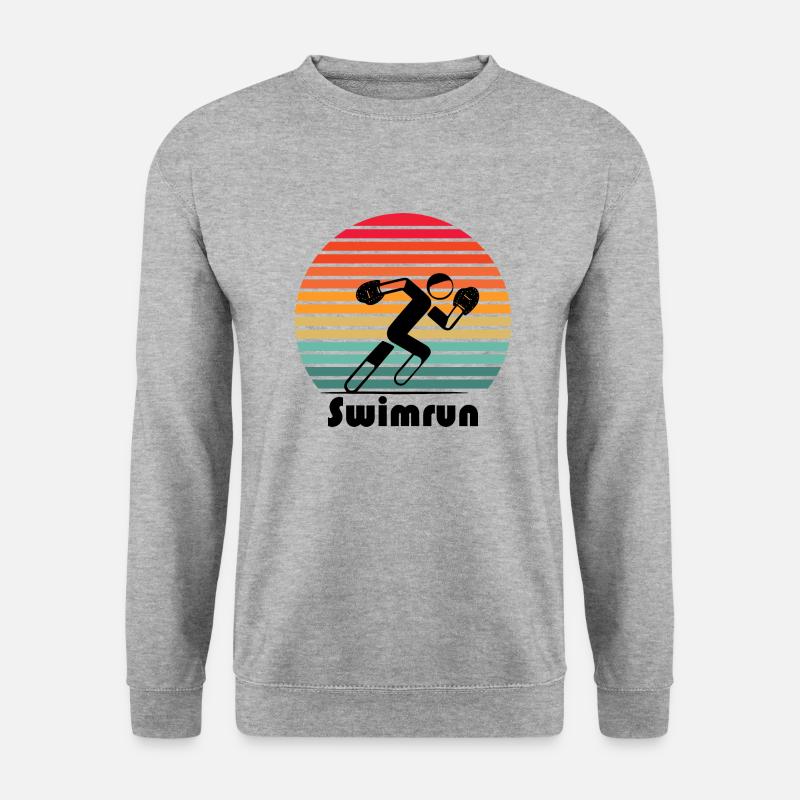 Swimrun Sonne - Unisex Pullover - Weißgrau meliert