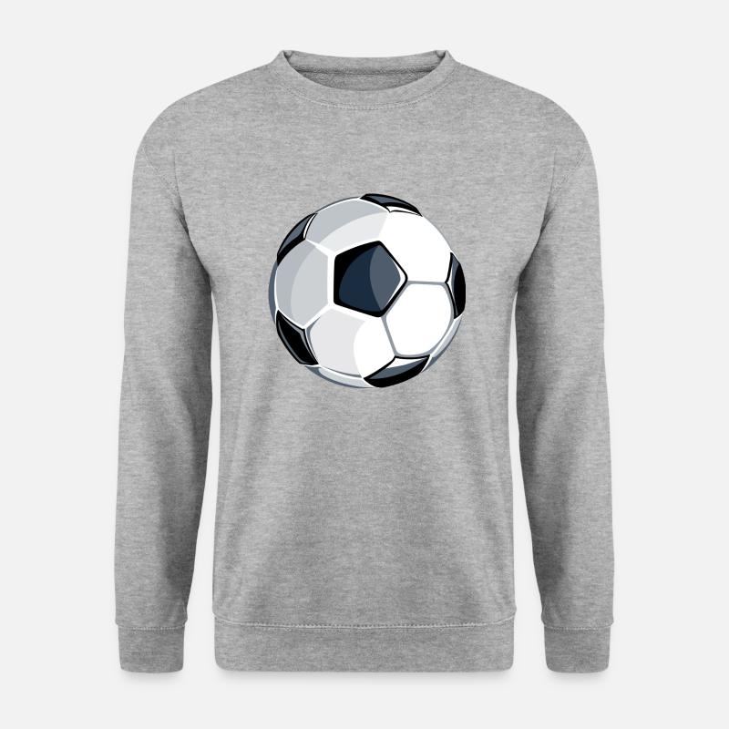 Fußball Soccer - Unisex Pullover - Weißgrau meliert