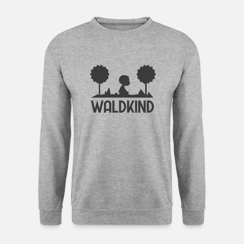 Waldkind - Unisex Pullover - Weißgrau meliert