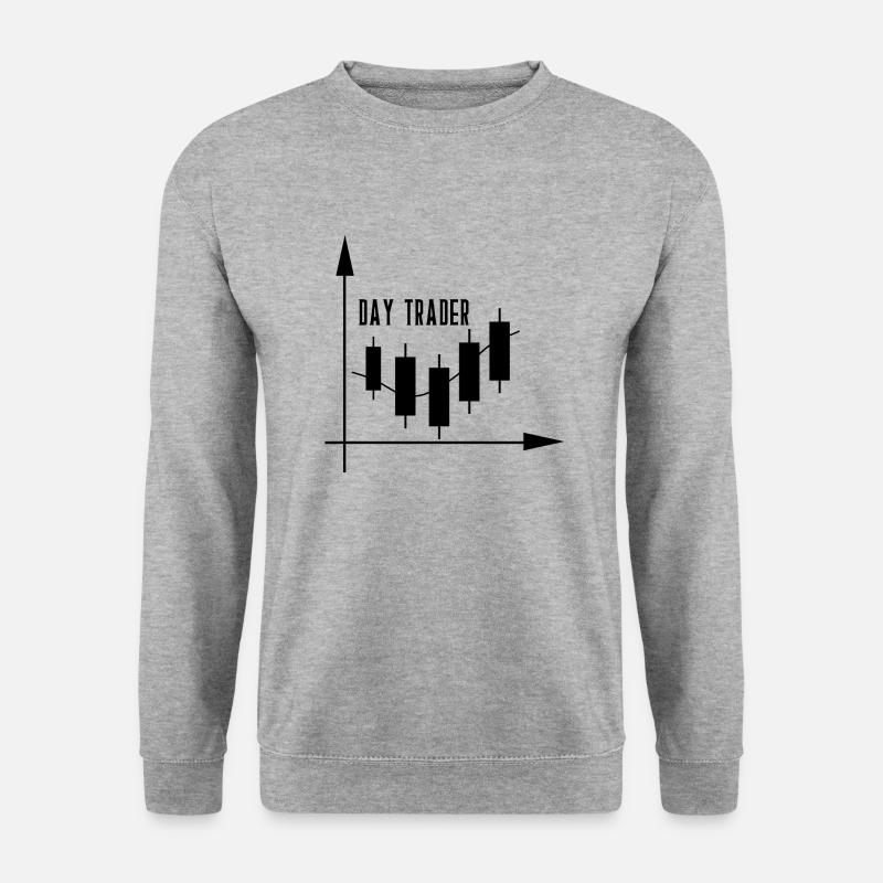 Bitcoin Trading Crypto Aktien - Unisex Pullover - Weißgrau meliert