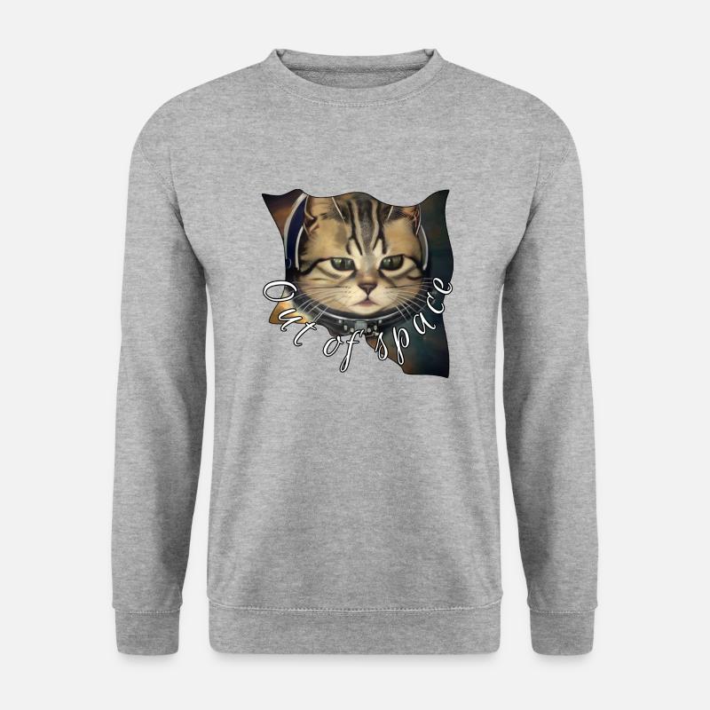 Chat de l’espace - Sweat-shirt Unisexe - gris chiné
