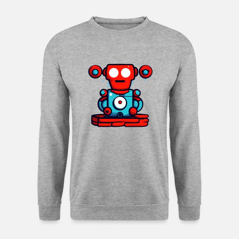 ClubberBot - Unisex Pullover - Weißgrau meliert
