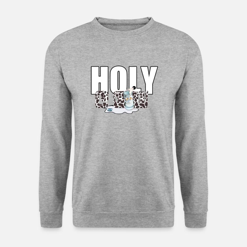 Milch - Kuh - Unisex Pullover - Weißgrau meliert
