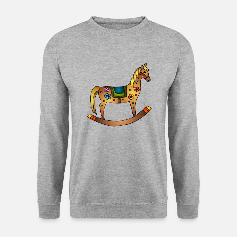 Pferd - Unisex Pullover - Weißgrau meliert