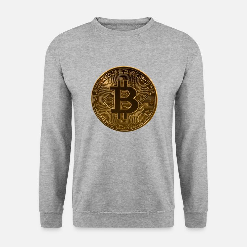 Bitcoin - Unisex Pullover - Weißgrau meliert