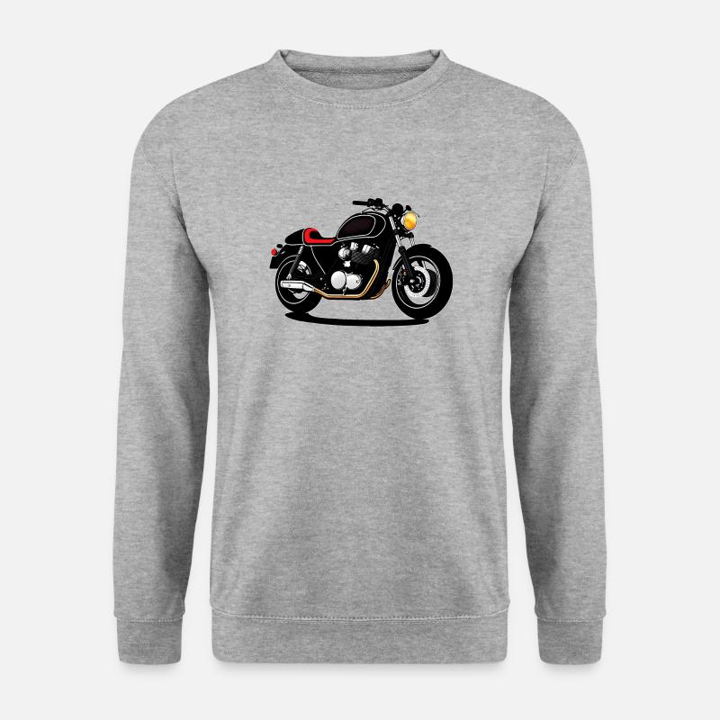 Motorrad Design - Unisex Pullover - Weißgrau meliert