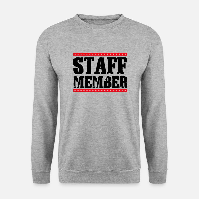 staff member - Unisex Pullover - Weißgrau meliert