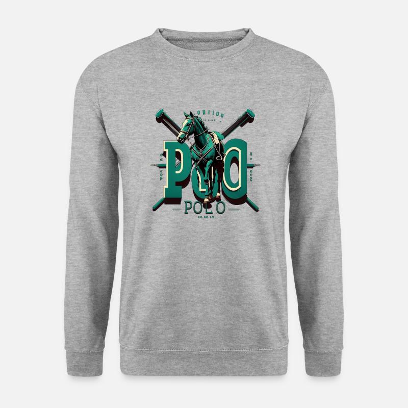 Designer Polo T-Shirt: Sei modisch & schick! - Unisex Pullover - Weißgrau meliert
